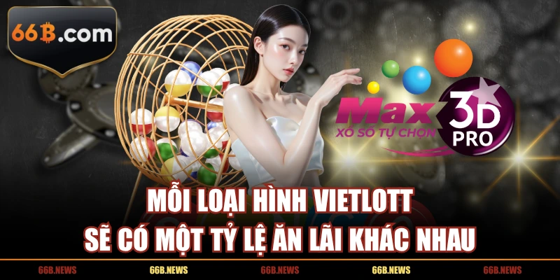 Mỗi loại hình Vietlott sẽ có một tỷ lệ ăn lãi khác nhau